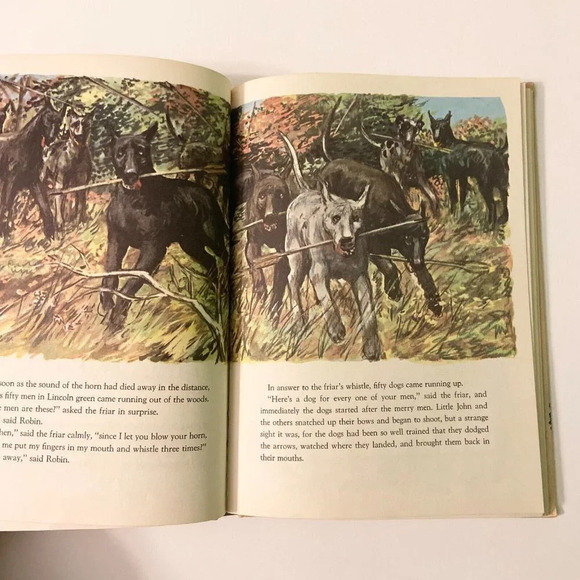 Vintage 1953 Adventures of Robin Hood and Pinocchio Double Sided Book Hardcover - Picture 15 of 16
